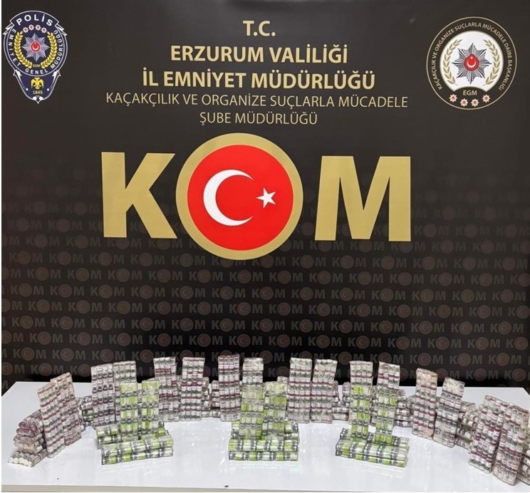 Erzurum’da bin 500 adet gümrük kaçağı botoks ilacı ele geçirildi
