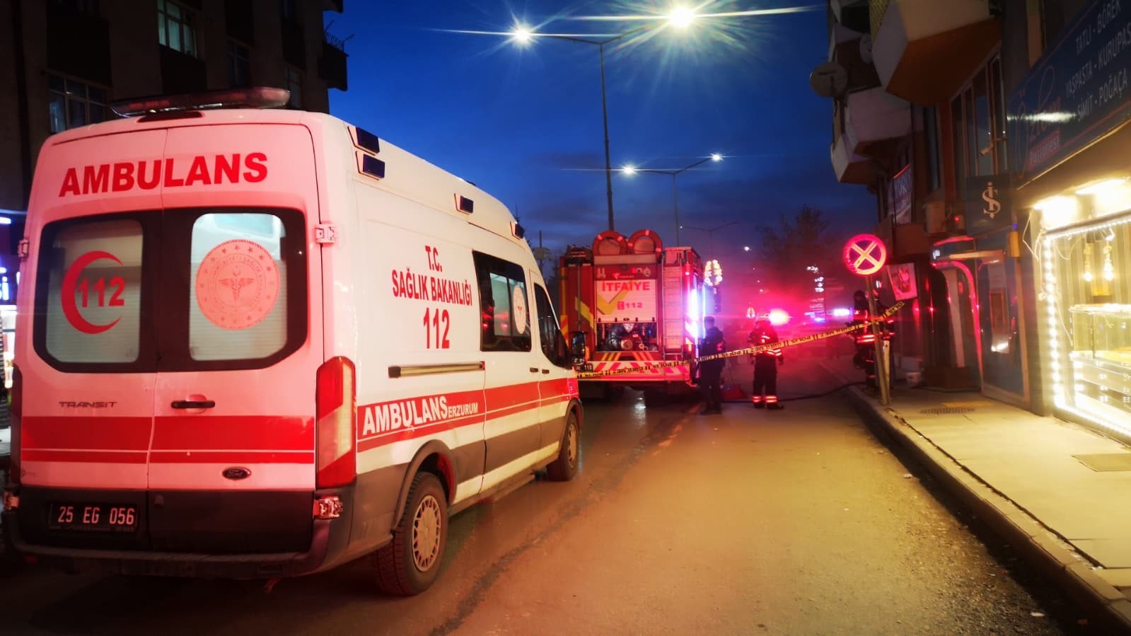 Erzurum’da halı mağazasında yangın: Polis bir kişiyi gözaltına aldı
