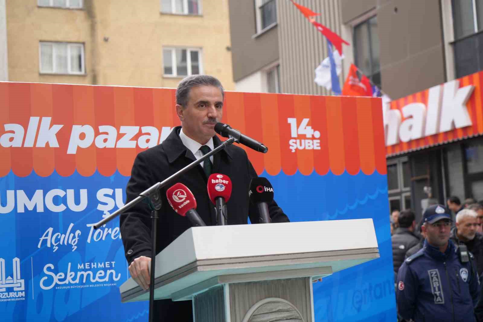 Erzurum’da halk pazarlarının 14. şubesi açıldı
