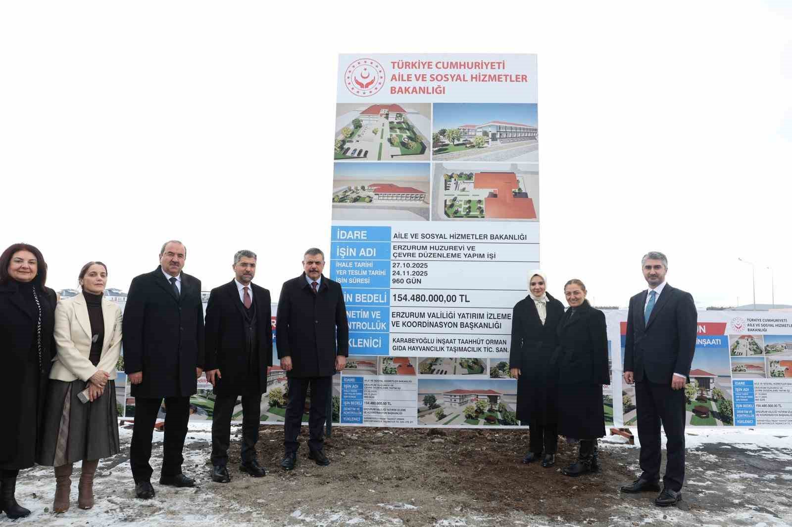 Erzurum’da sosyal hizmet atılımı: Bakan Göktaş huzurevi yapılacak alanı inceledi
