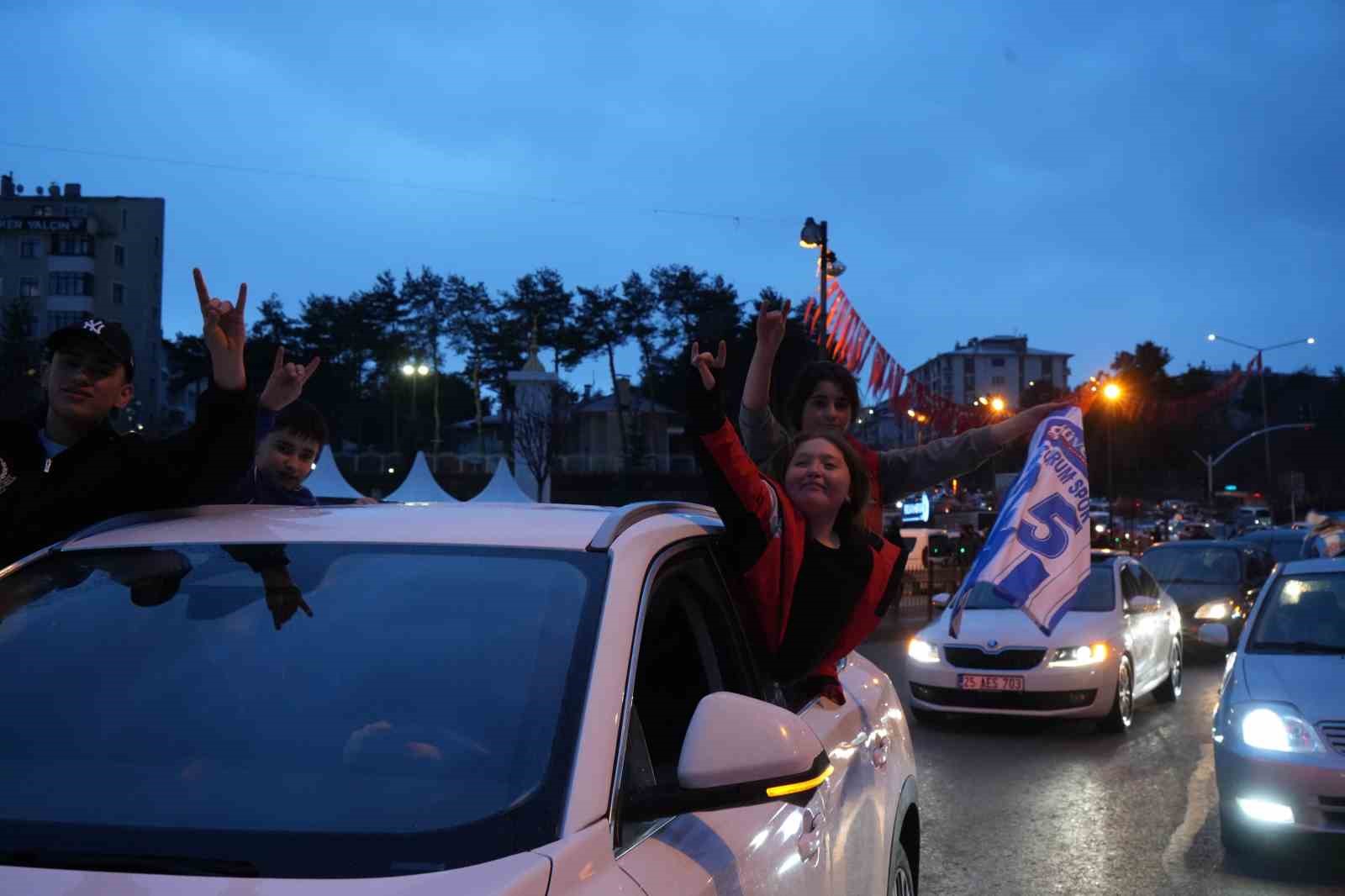Erzurum’da Süper Lig coşkusu caddelere sığmadı
