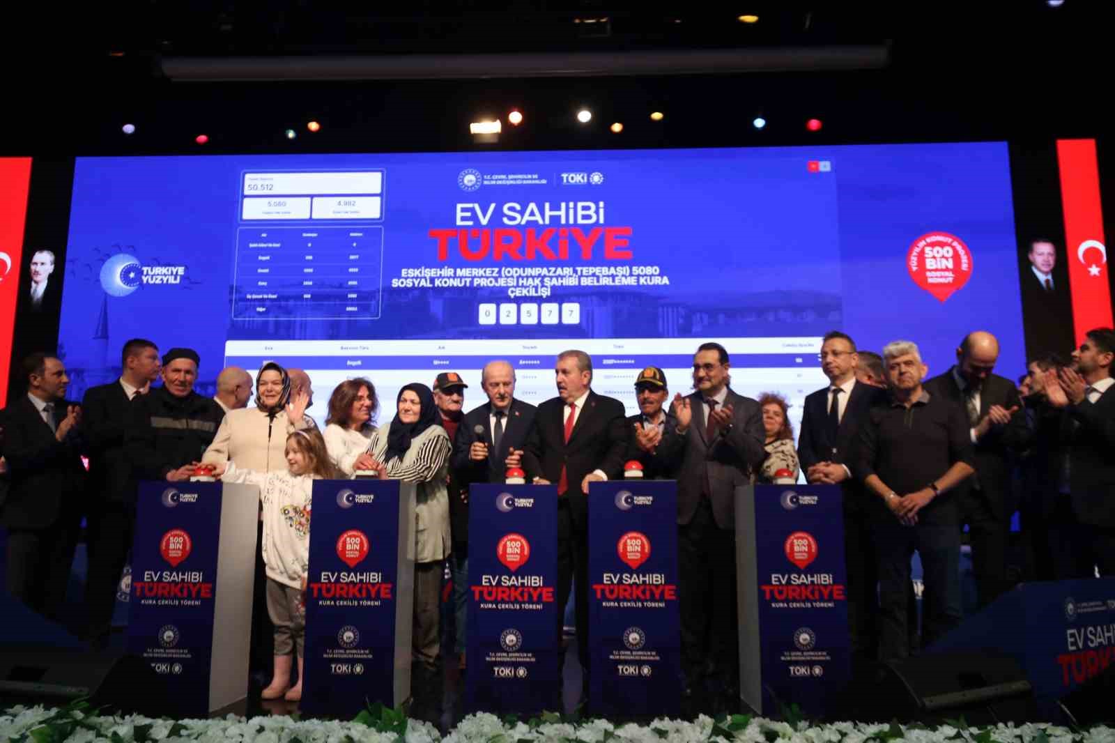 Eskişehir’de TOKİ’nin 6 bin 55 aileyi ev sahibi yapacağı kur’aların çekimi başladı
