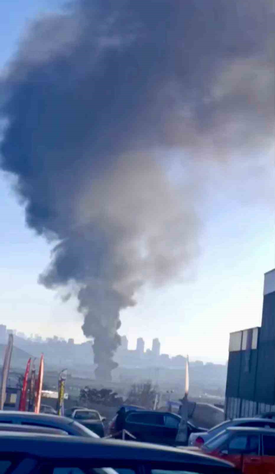 Etimesgut’ta atık plastik yangını
