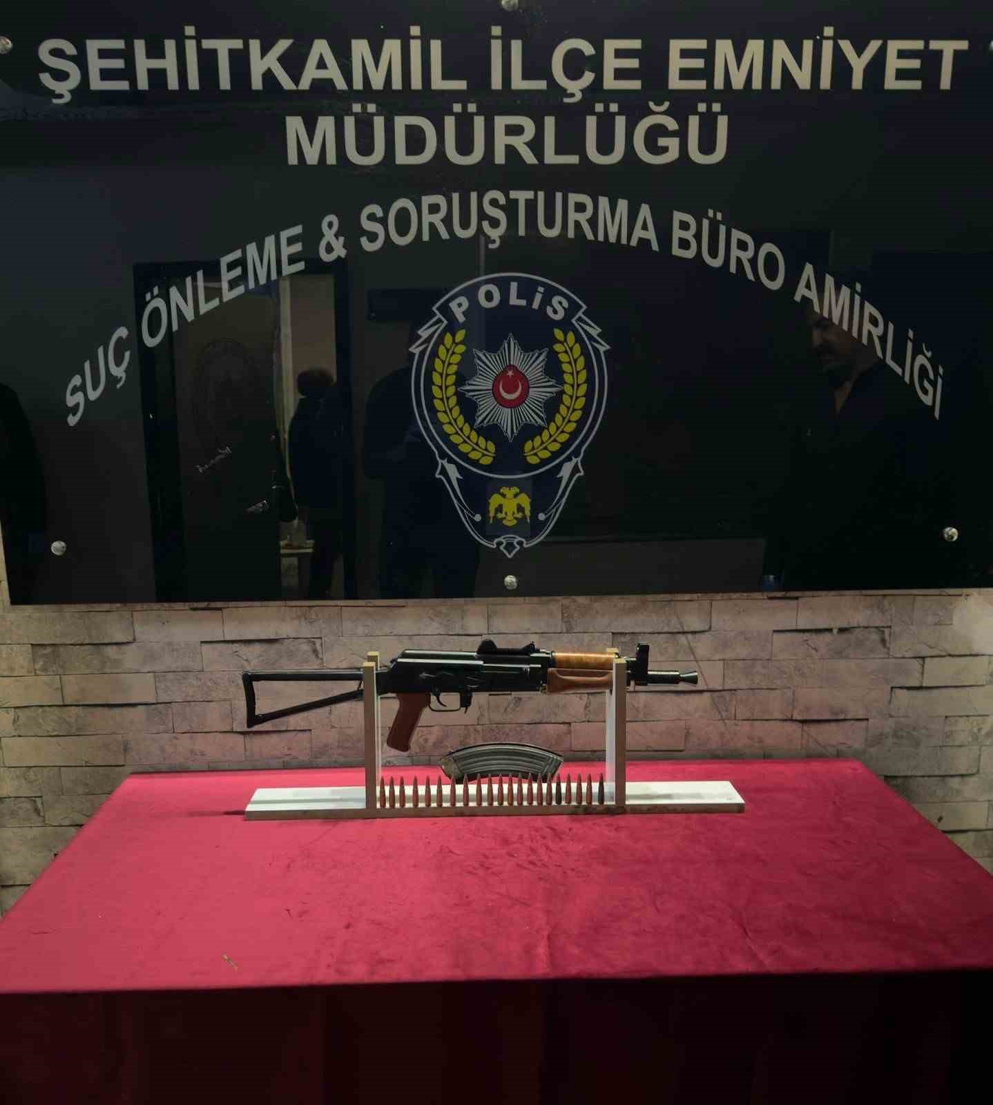 Gaziantep’te 1 adet tüfek ile 21 adet fişek ele geçirildi: 1 gözaltı
