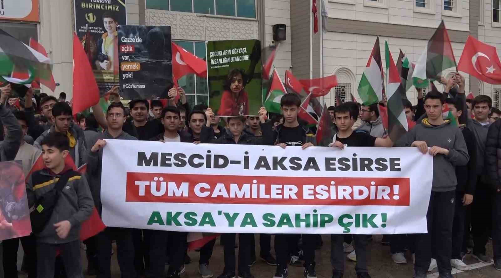 Gaziantep’te öğrencilerden Filistinlilere yönelik idam kararına tepki
