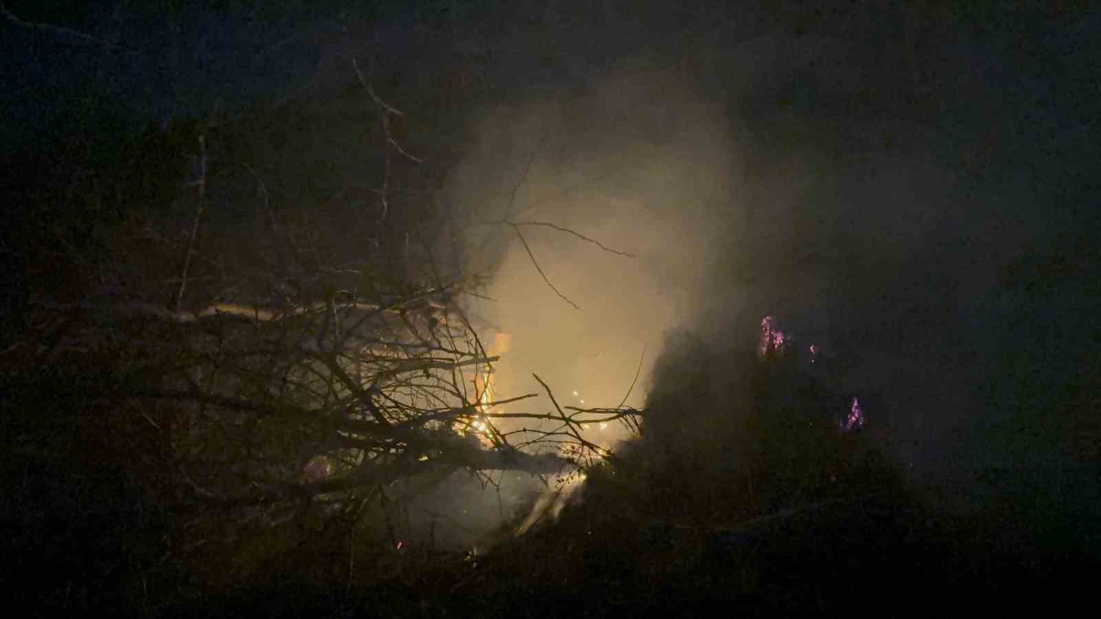 Gazipaşa Selinus Kalesi’ndeki çalılık yangını korkuttu
