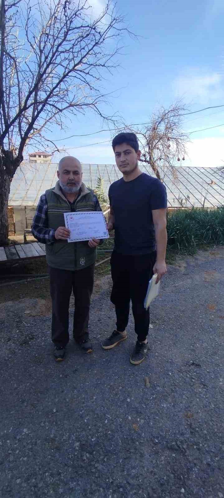 Gazipaşa’da entegre ve kontrollü üretime sertifika
