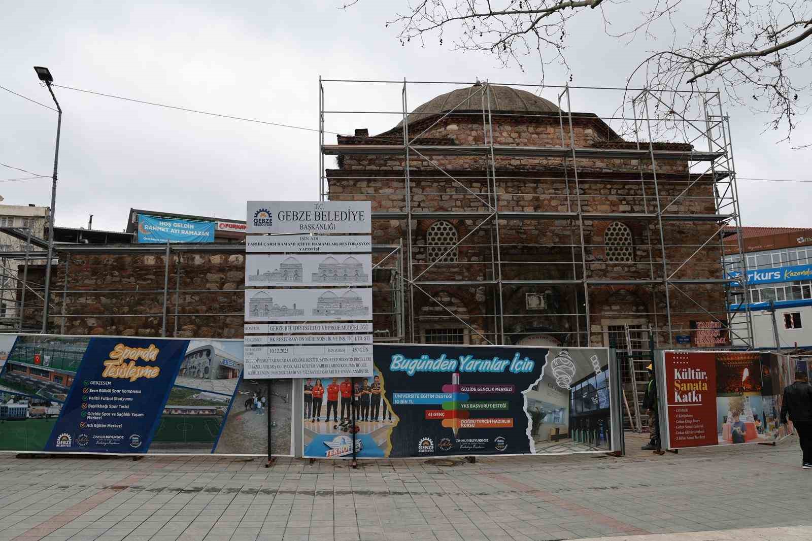 Gebze’de 5 asırlık tarihi hamam restorasyonla ayağa kaldırılıyor
