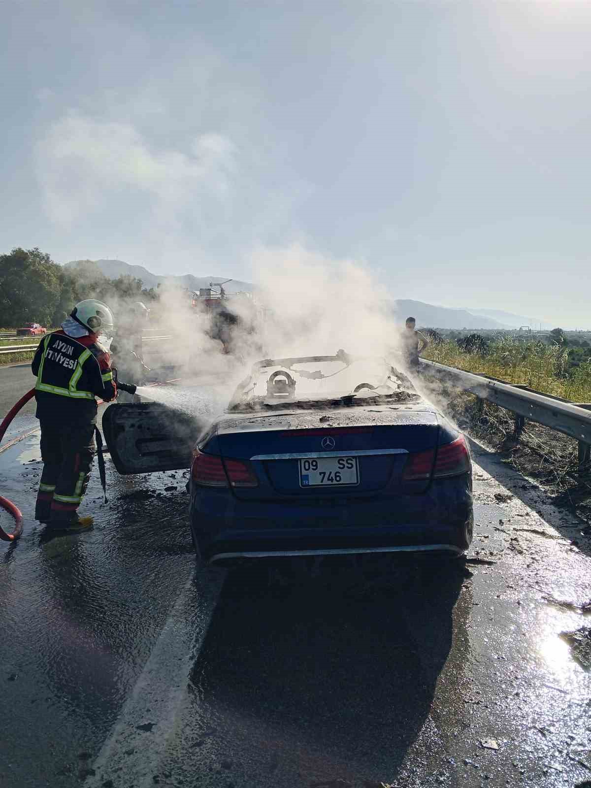 Germencik’te araç küle döndü
