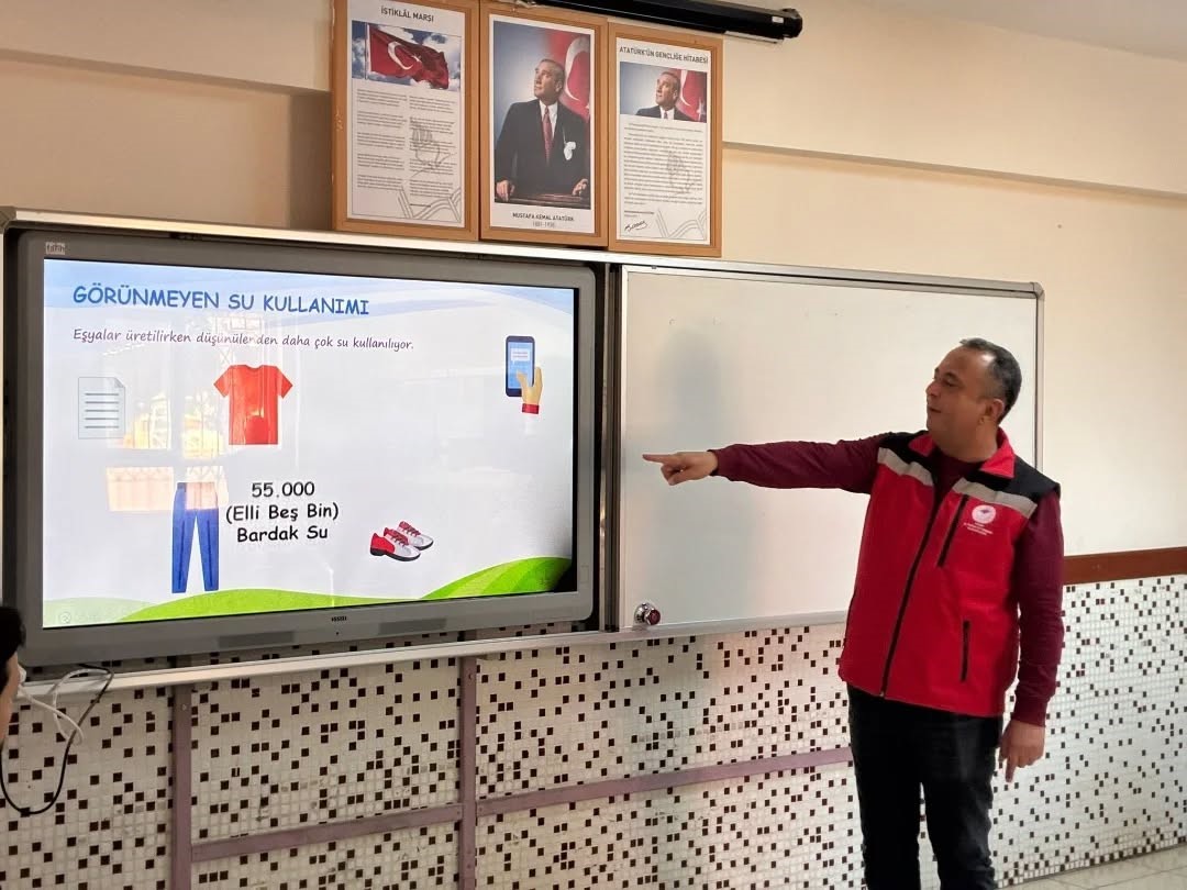 Germencik’te öğrencilere su verimliliğinin önemi anlatıldı
