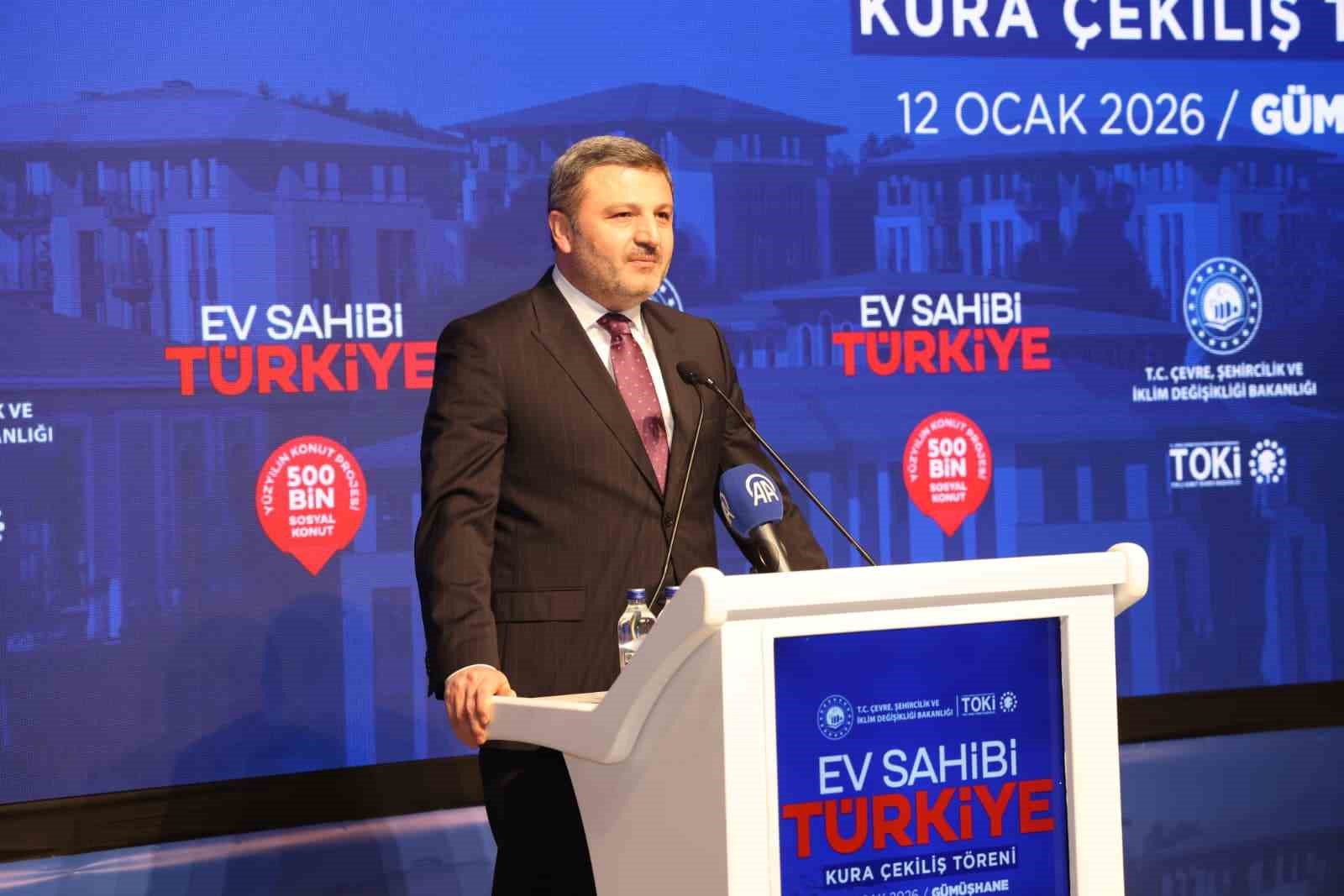 Gümüşhane’de TOKİ kura çekimiyle 940 konutun hak sahipleri belirlendi
