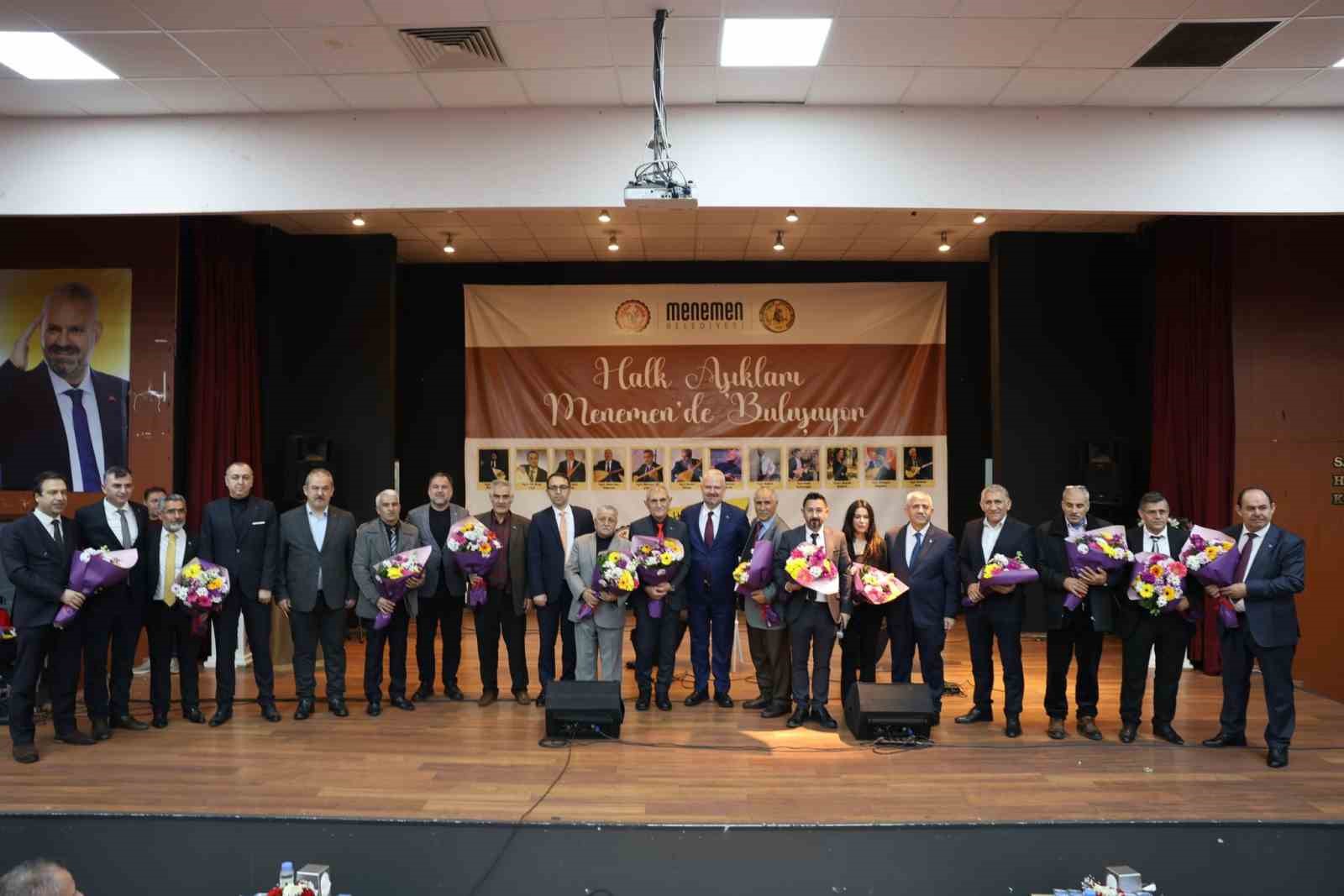 Halk aşıklarından Menemen’de kültür ziyafeti
