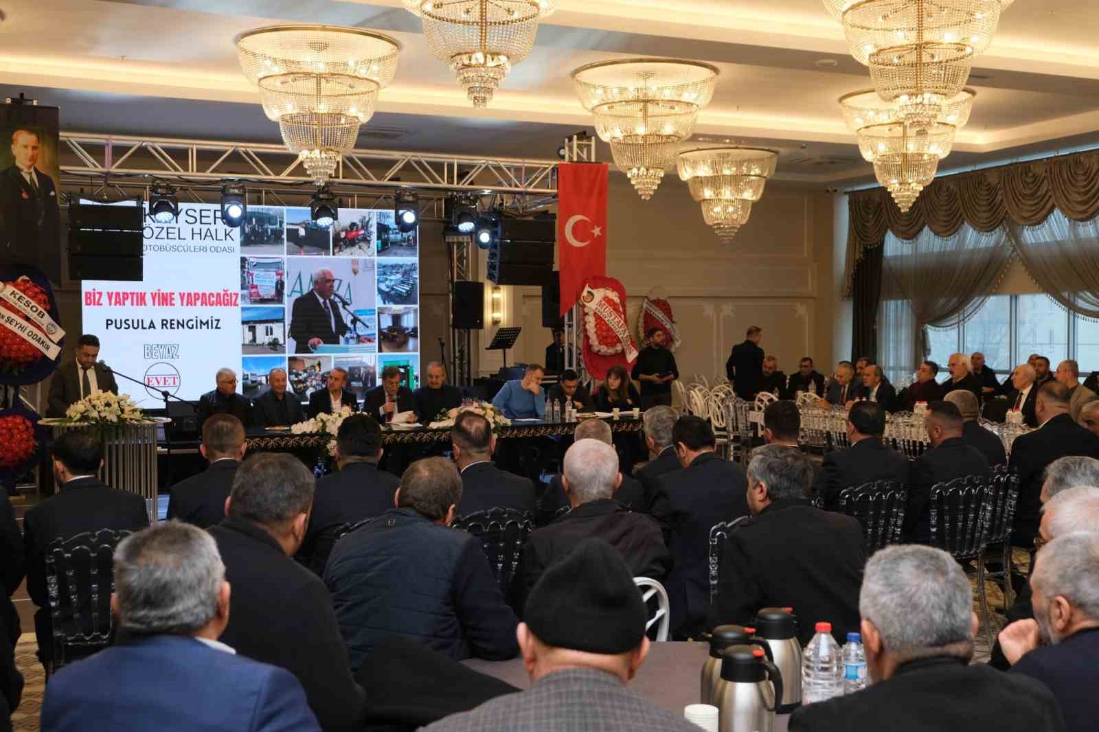 Halk Otobüsçüleri Odası’nda Hayrullah Şahin yeniden başkan seçildi
