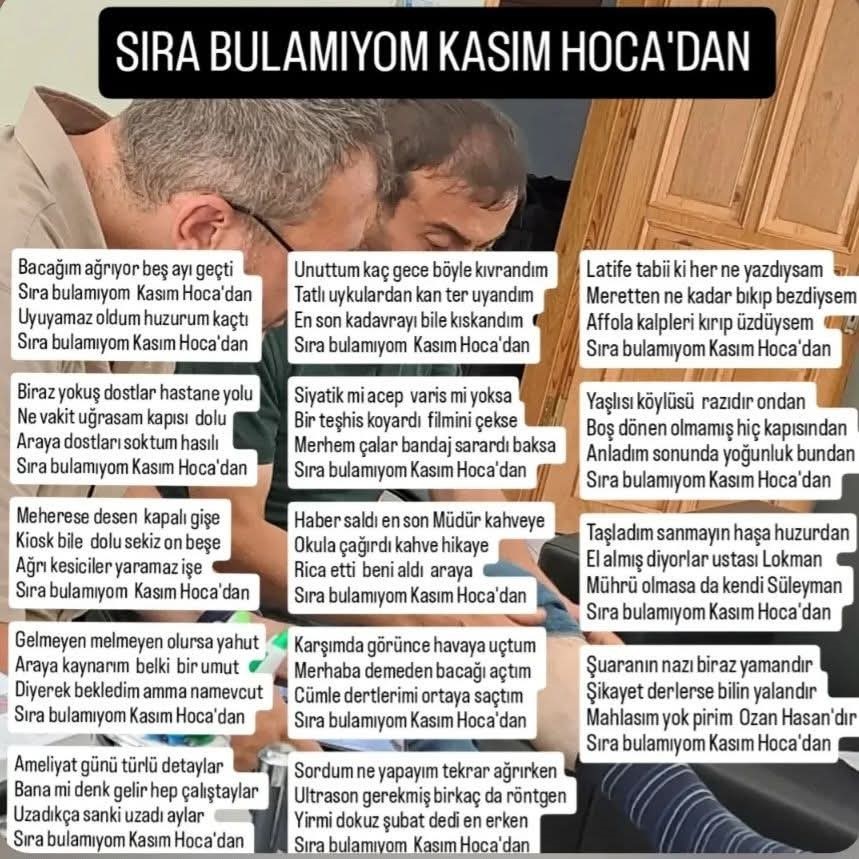 Hastaneden randevu alamayınca doktora taşlama şiir yazdı
