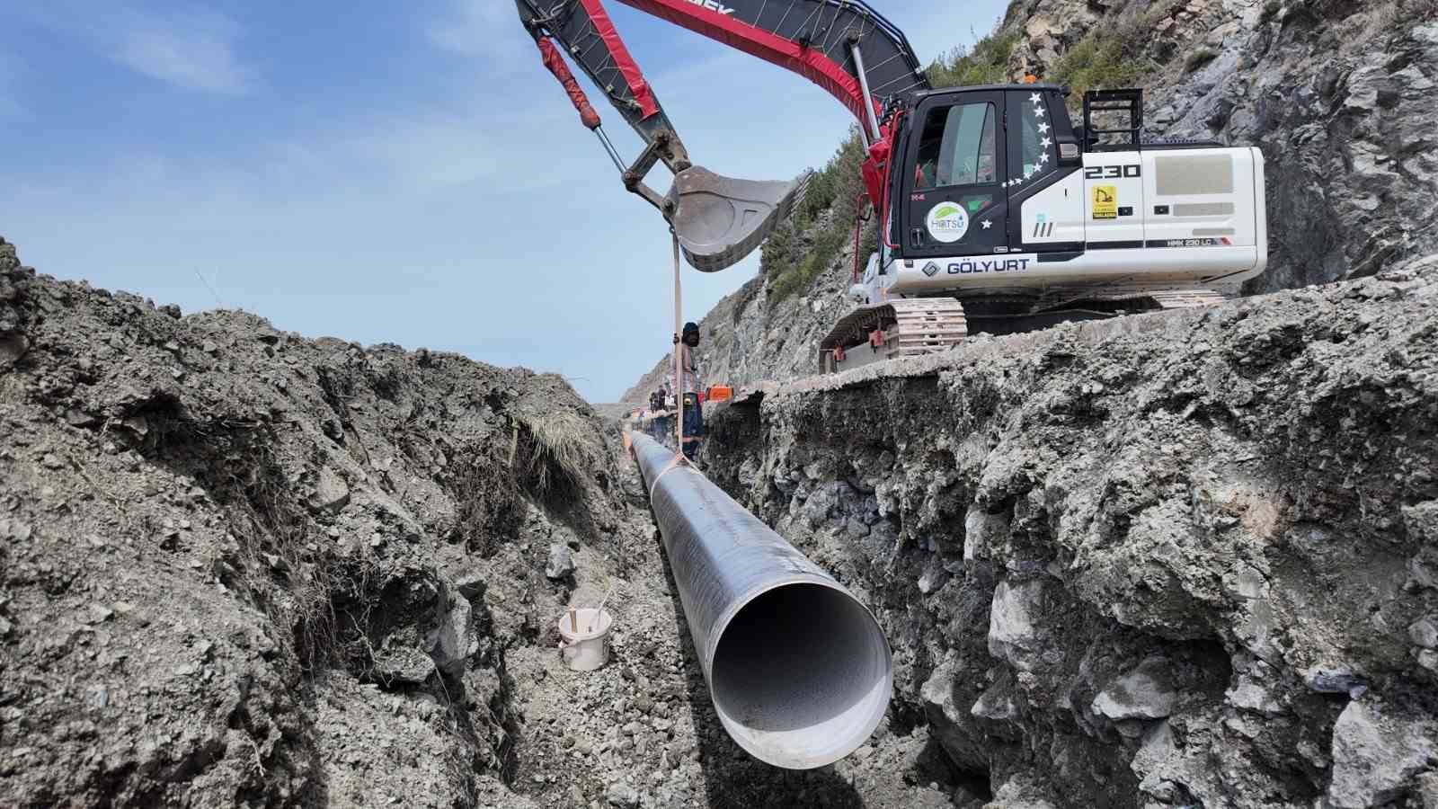HATSU, Akçay isale hattını yenileyerek su kayıplarını azaltıyor
