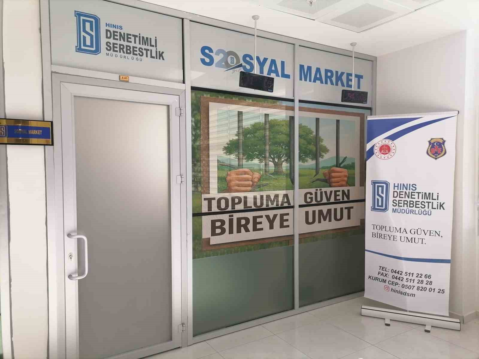 Hınıs adliyesinde sosyal market açıldı
