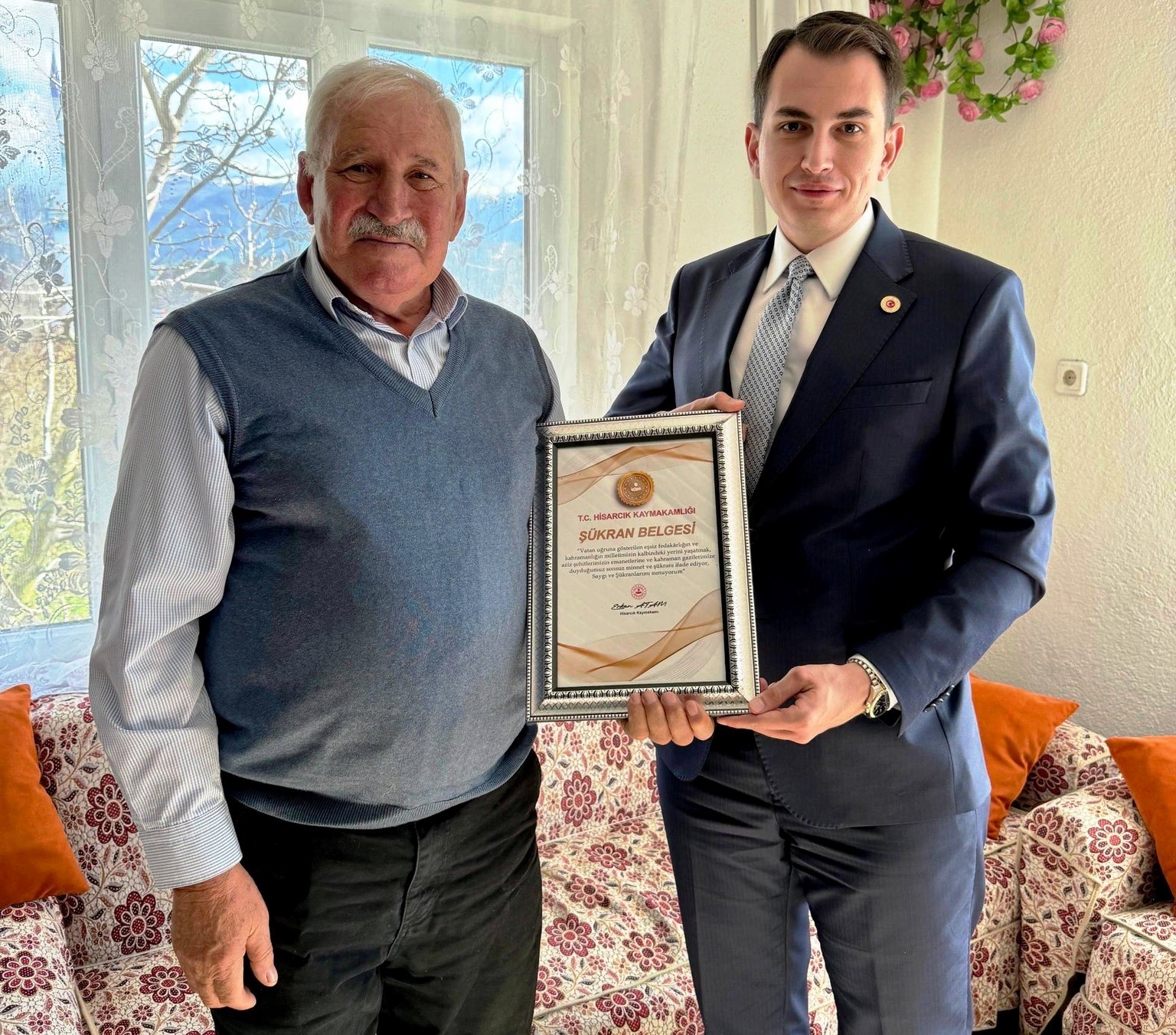 Hisarcık’ta gazilere Şükran Belgesi
