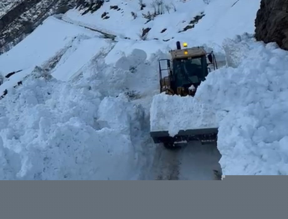 Hizan’da köy yoluna çığ düştü
