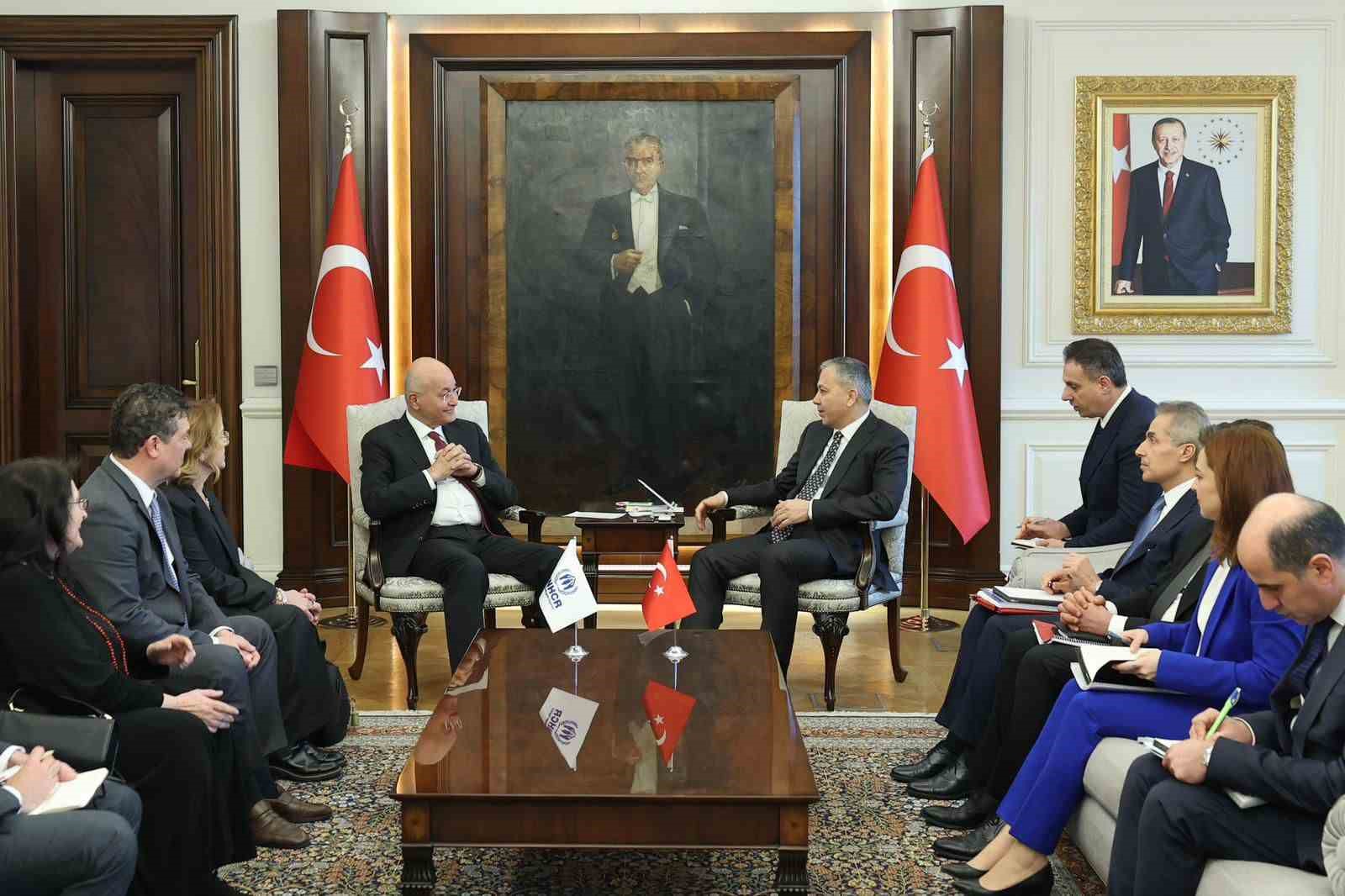 İçişleri Bakanı Ali Yerlikaya, BM Mülteciler Yüksek Komiseri Berhem Salih ile görüştü
