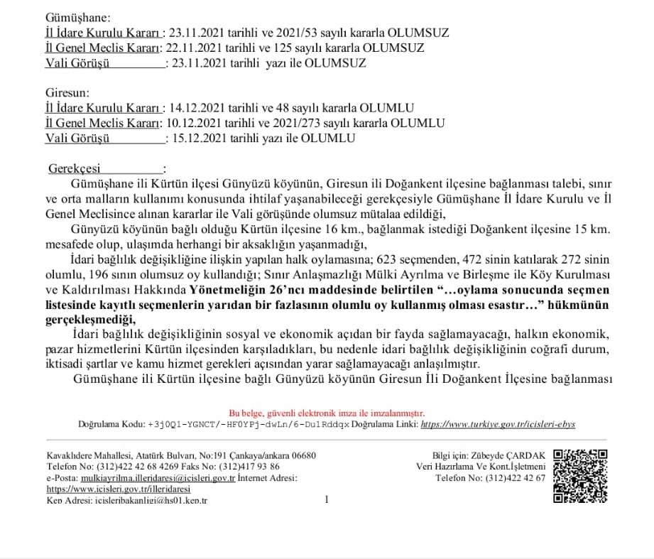 İdari bağlılık krizi, köyü ikiye böldü
