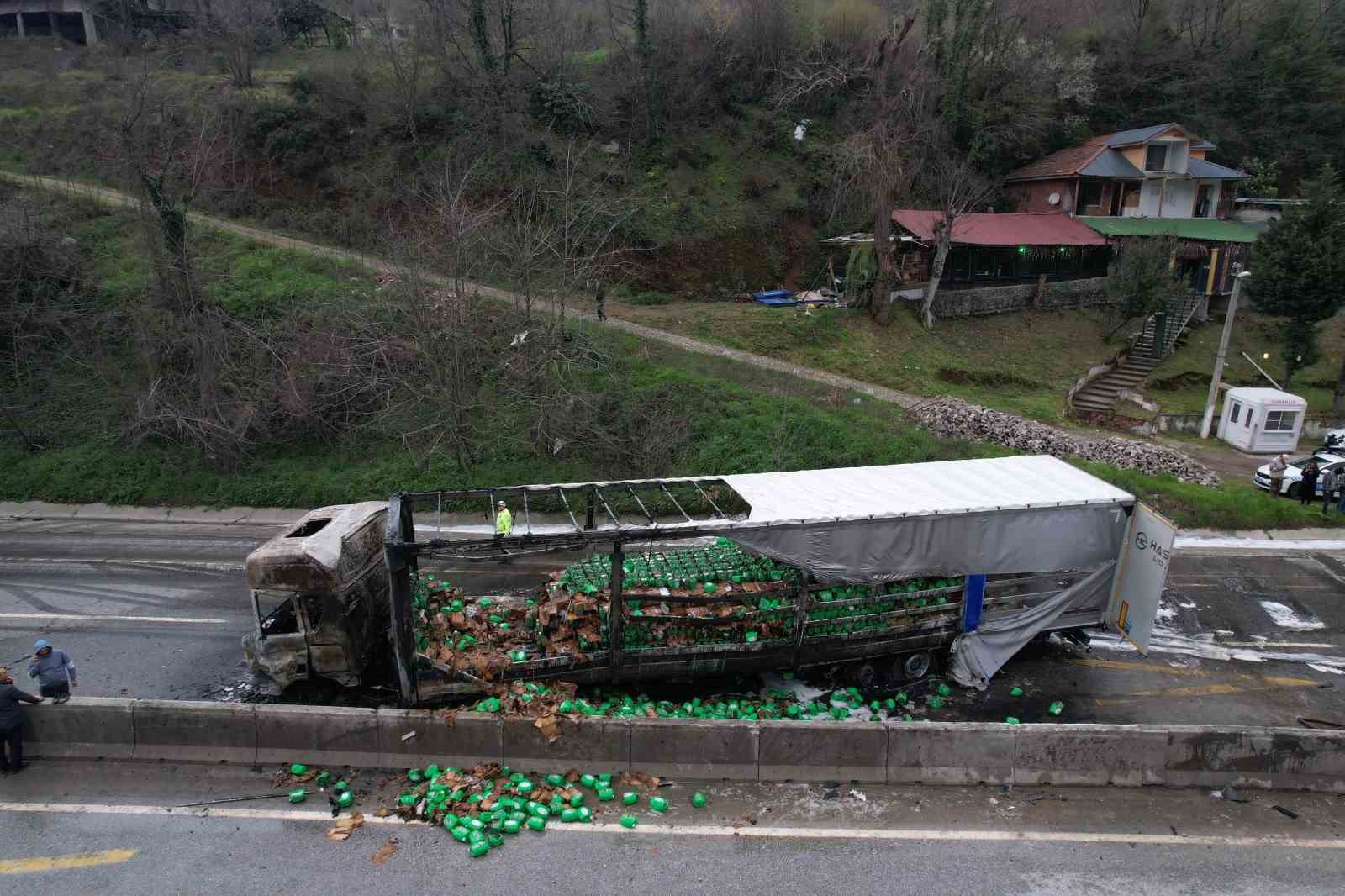 İki tır çarpıştı, D-650 savaş alanına döndü
