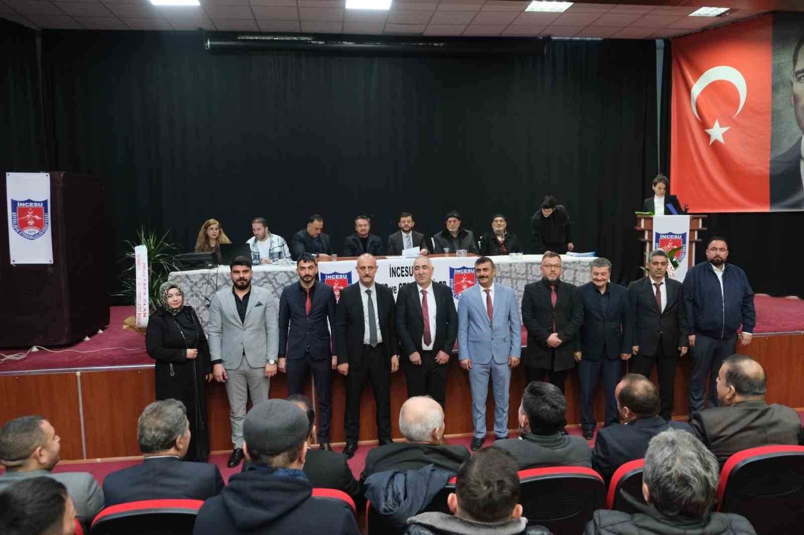 İncesu Şoförler ve Otomobilciler Odası’nda Büyüköz güven tazeledi
