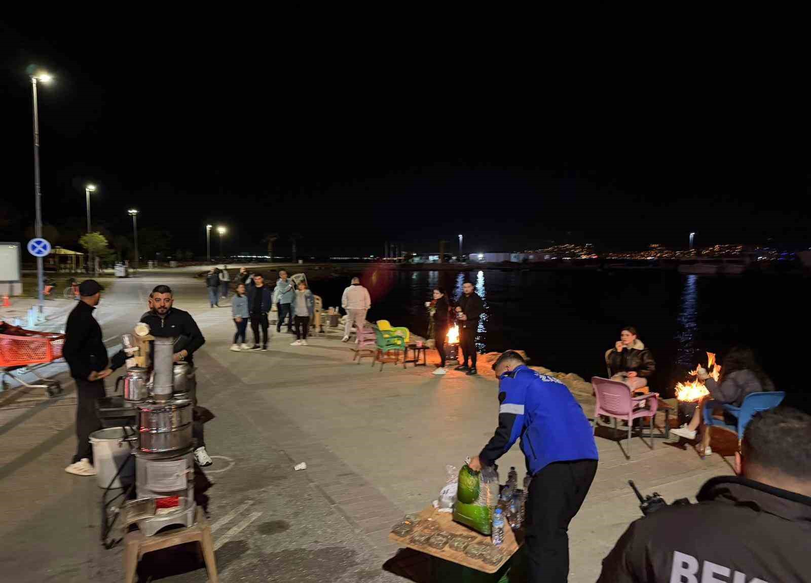 İnciraltı sahilinde denetimler sürüyor
