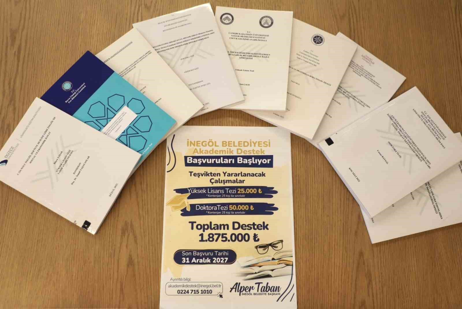 İnegöl Belediyesi’nden 2 milyon TL’lik akademik destek
