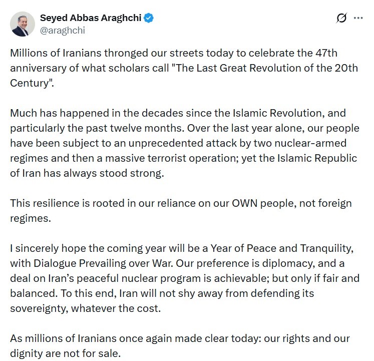 İran Dışişleri Bakanı Arakçi: "Tercihimiz diplomasi, nükleer anlaşma sadece adil olduğu takdirde mümkün"
