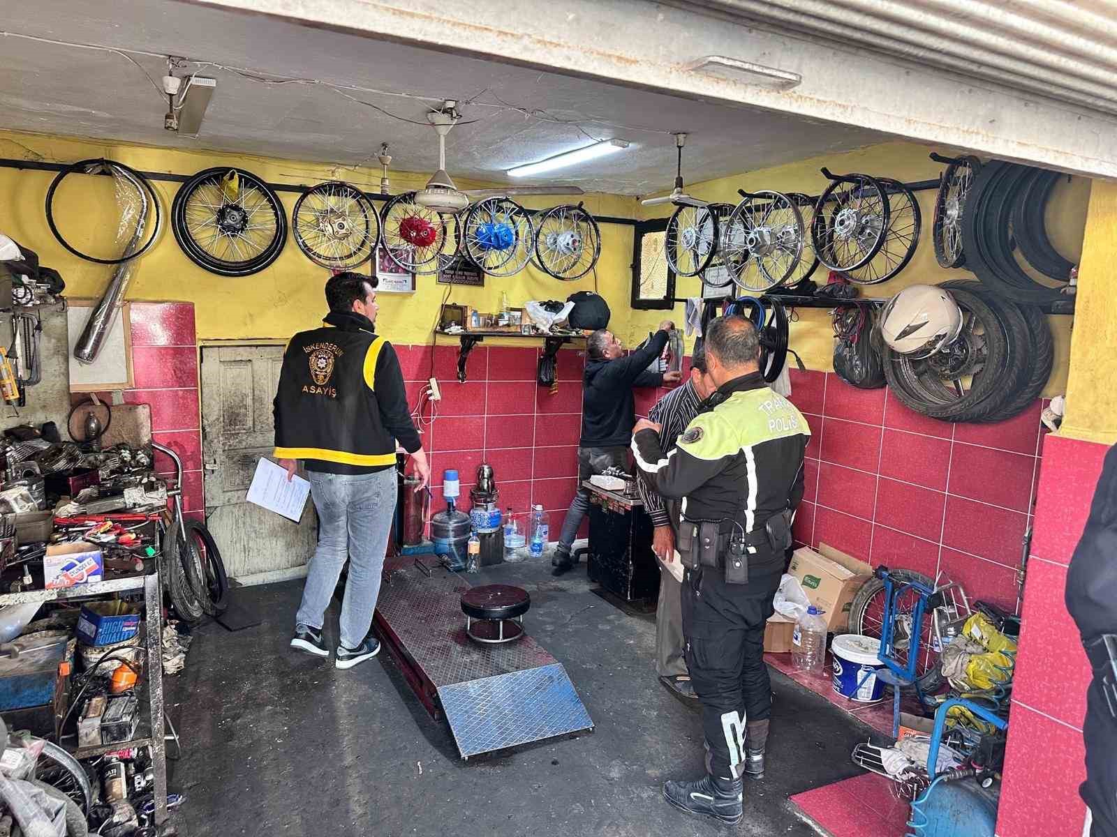 İskenderun’da motosiklet hırsızlığına yönelik denetim
