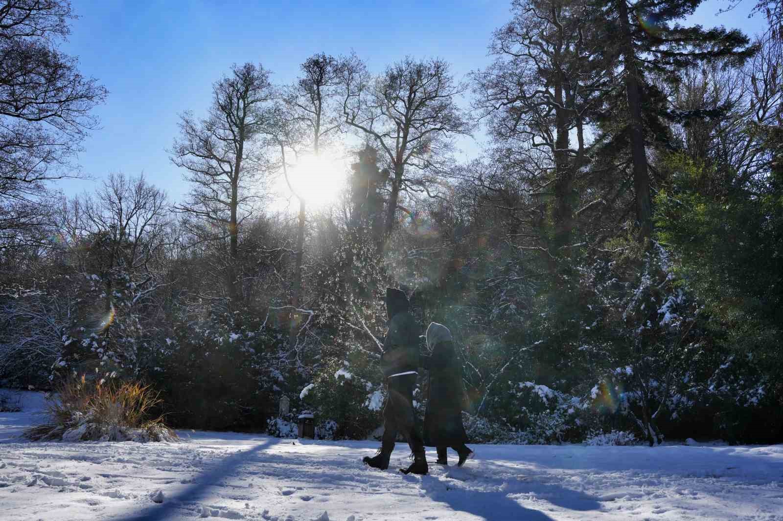 İstanbul’da kar göremeyenler Atatürk Arboretumu’na geldi
