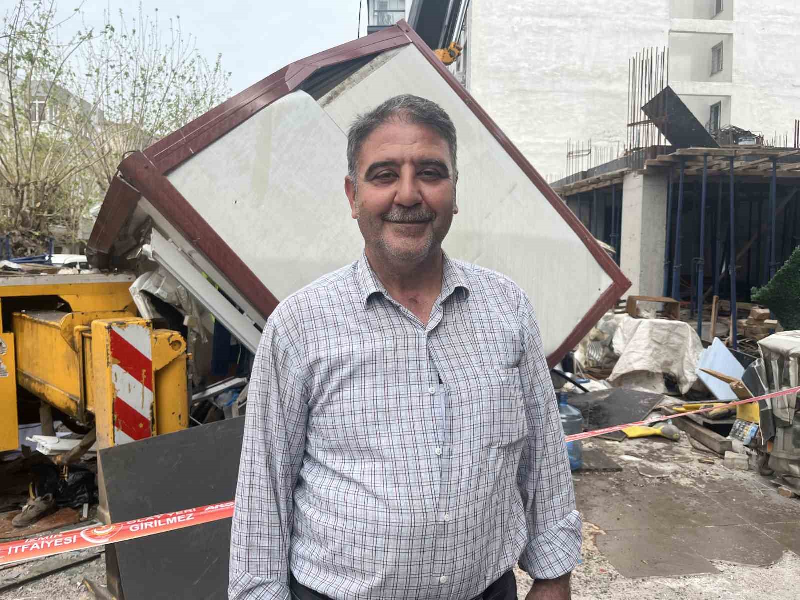 İzmir’de inşaat kulübesinin üzerine vinç düştü: 3 işçi yaralandı
