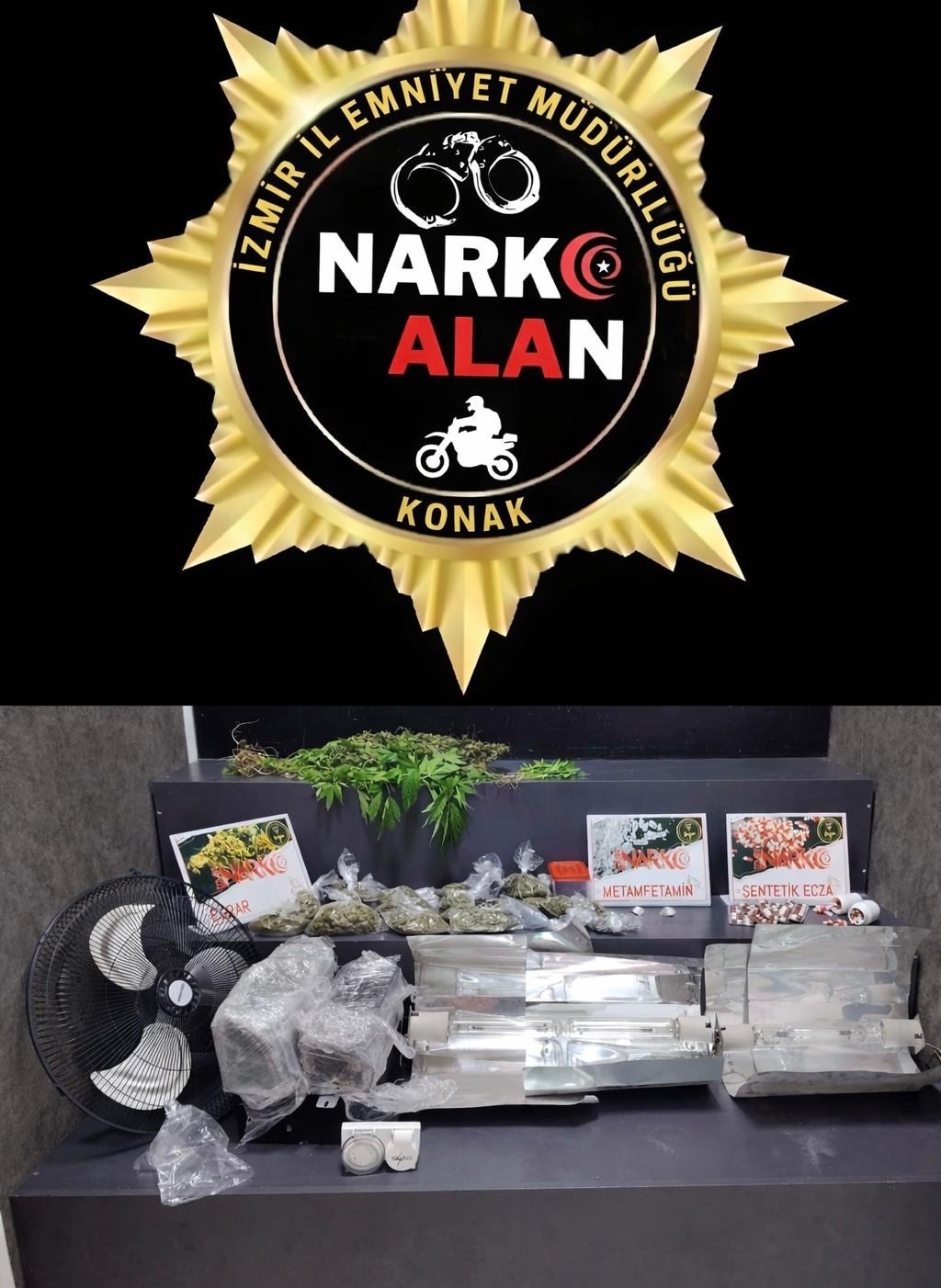 İzmir’de seraya çevirdiği evde kenevir yetiştiren şahıs tutuklandı
