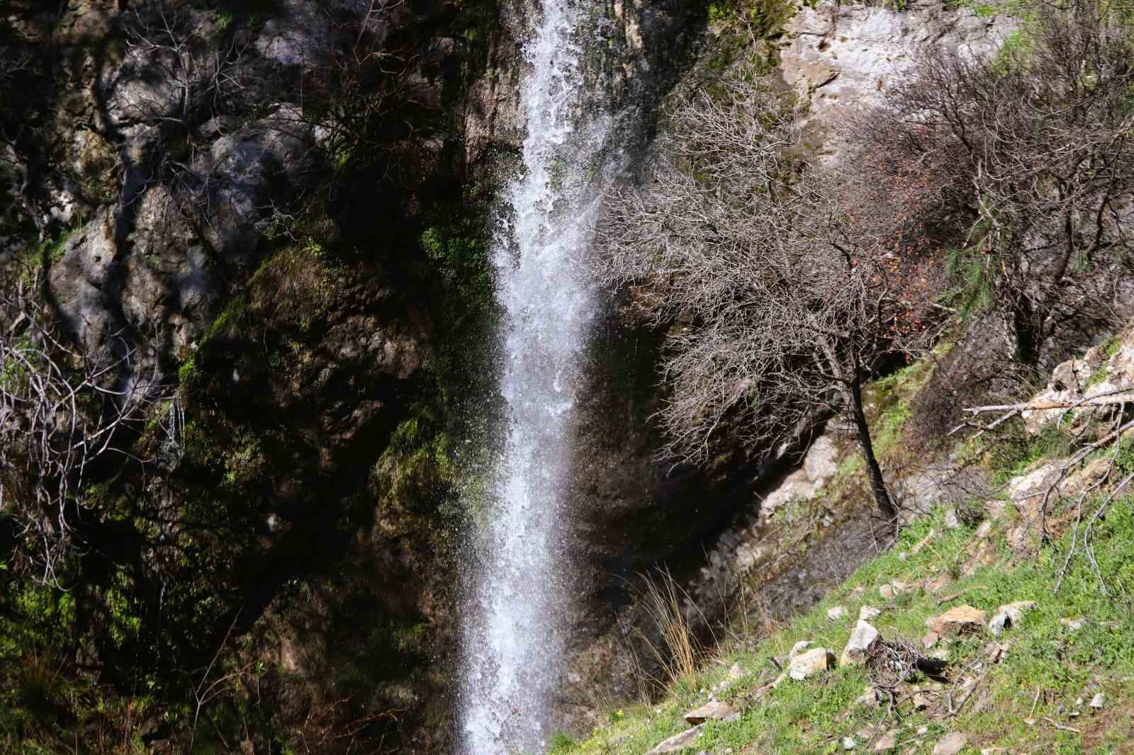 İzmir’de yağışların ardından Sancaklı Şelalesi coştu
