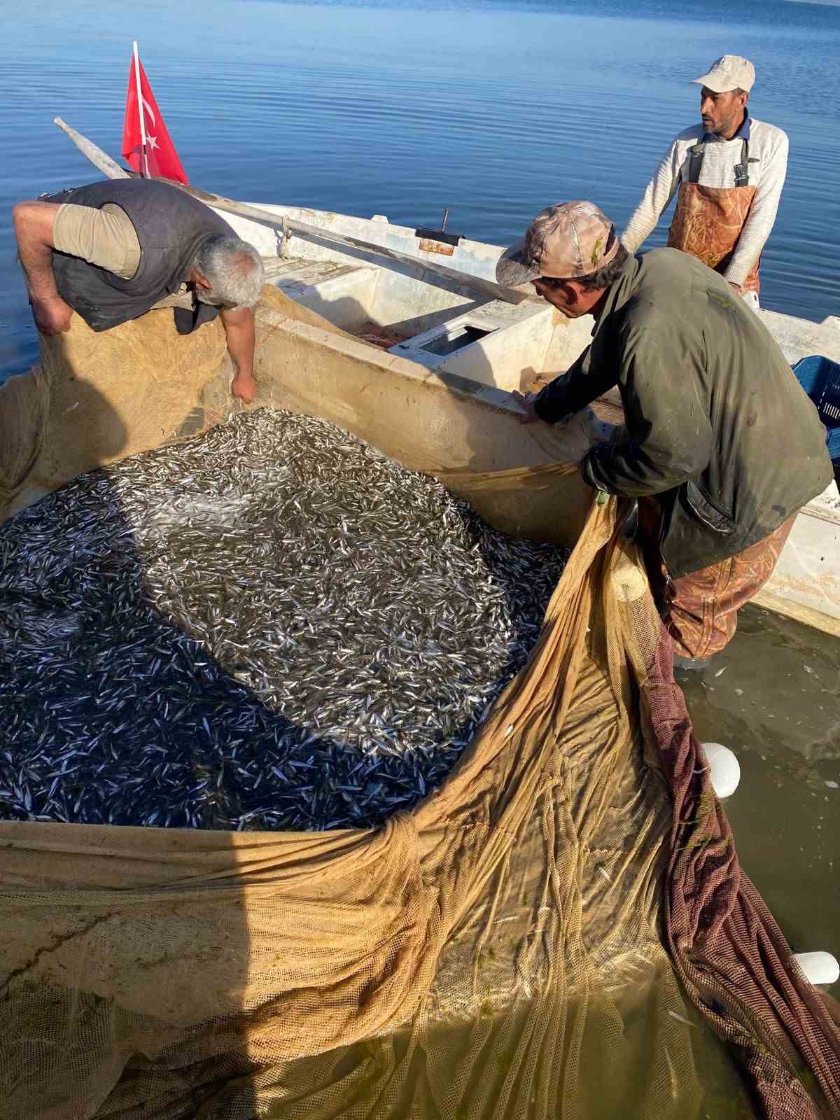 İznik Gölü’nde bereketli sezon...Gümüş balığında yüzler gülüyor
