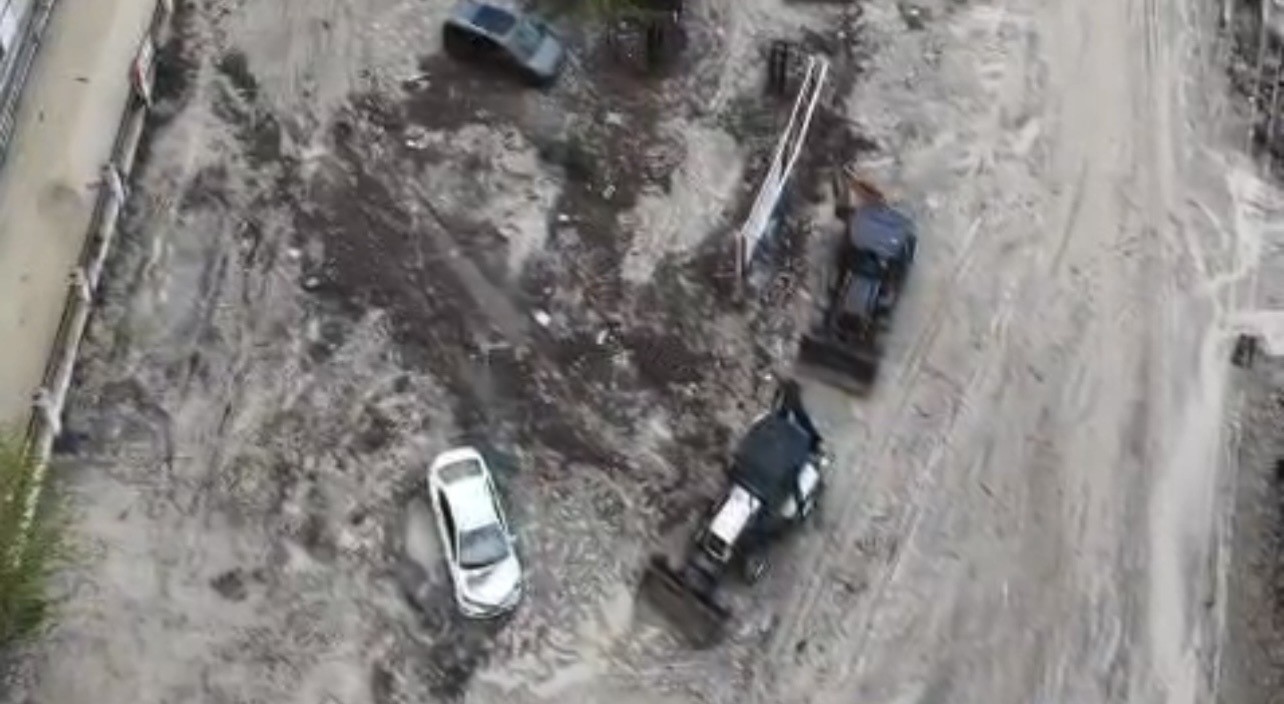 Kadirli’de selin bilançosu havadan görüntülendi
