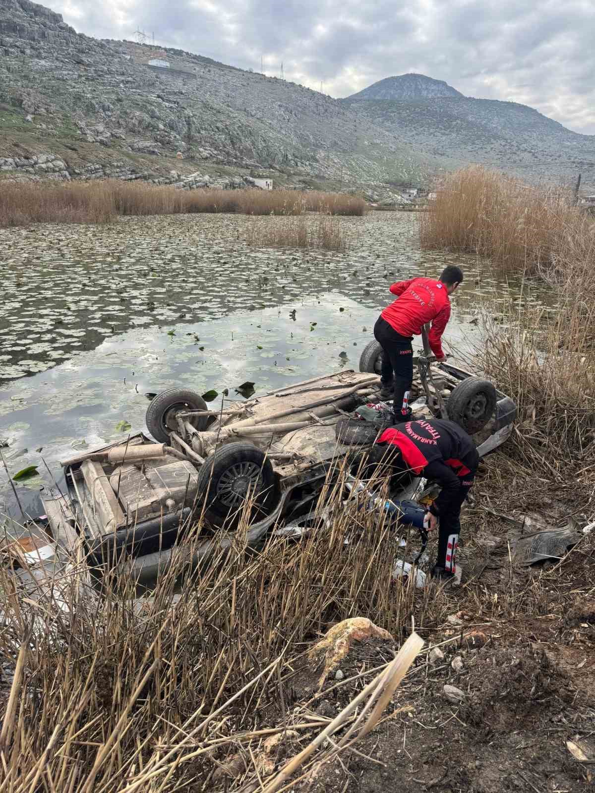 Kahramanmaraş’ta gölete düşen otomobil sürücüsü hayatını kaybetti
