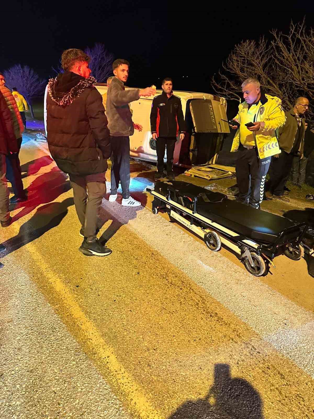 Kahramanmaraş’ta minibüs kazası: 10 yaralı
