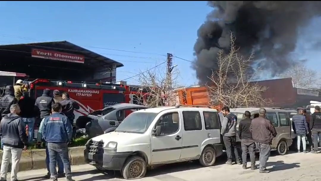 Kahramanmaraş’ta sanayi sitesinde yangın
