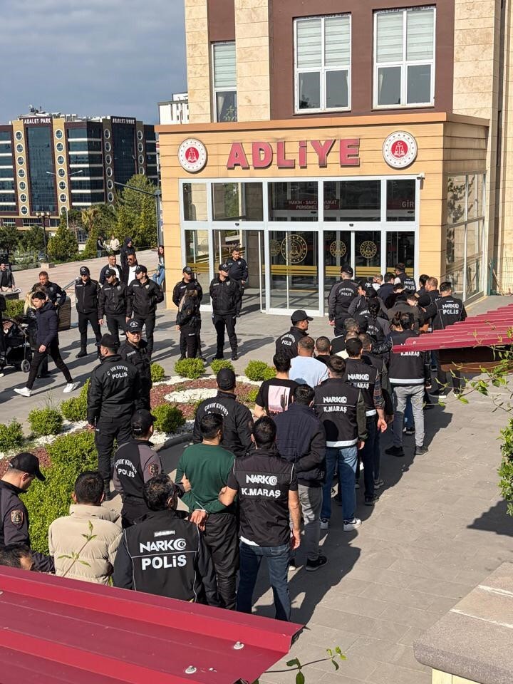 Kahramanmaraş’ta uyuşturucu operasyonu: 45 tutuklama
