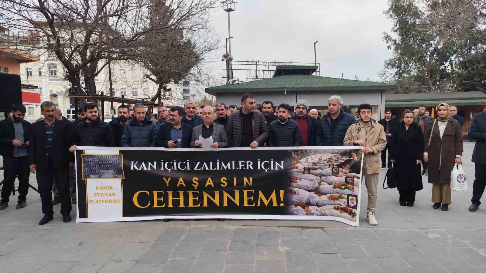 Kahta’da, ABD ve İsrail’in İran’a saldırıları protesto edildi
