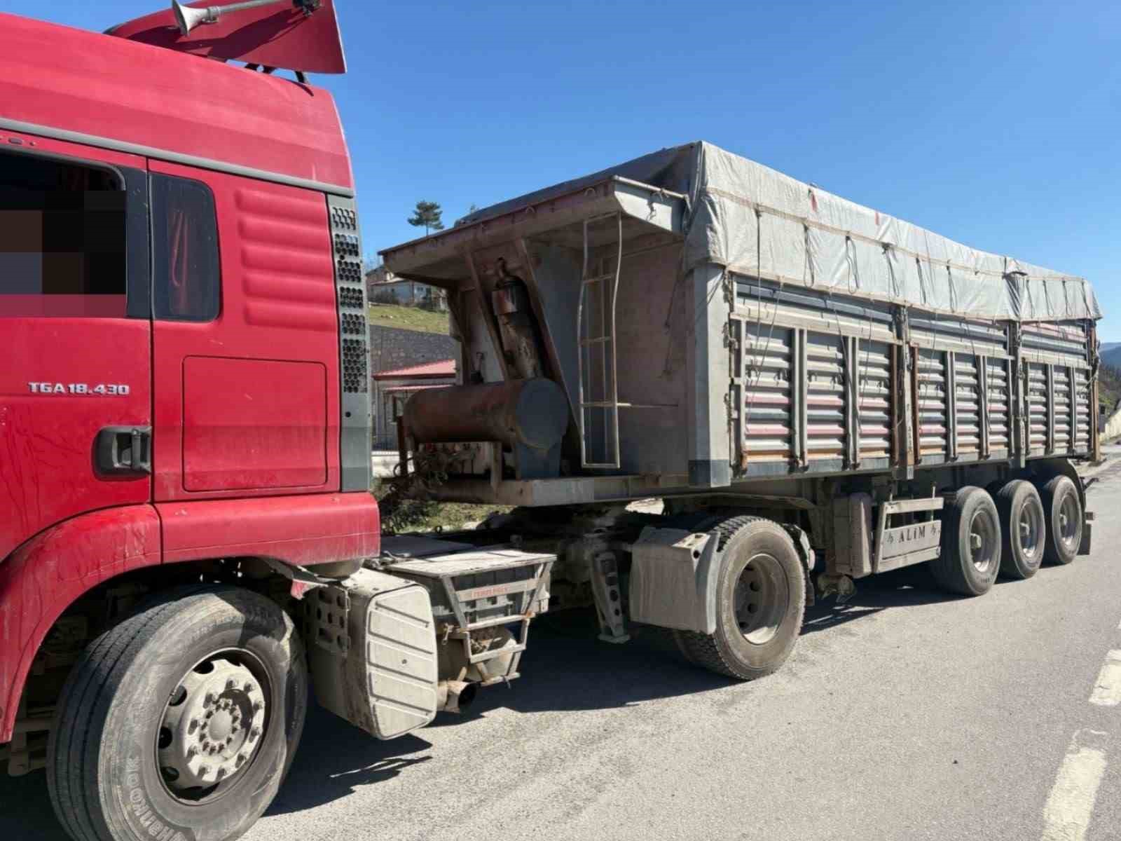 Kantara girmeyen tıra 48 bin 70 TL ceza
