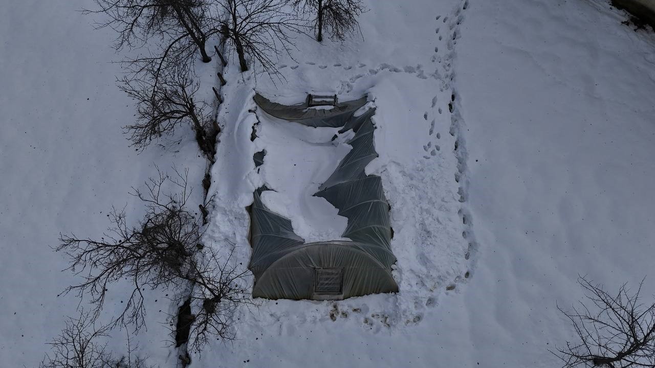 Kar birikintisine dayanamayan seralar çöktü

