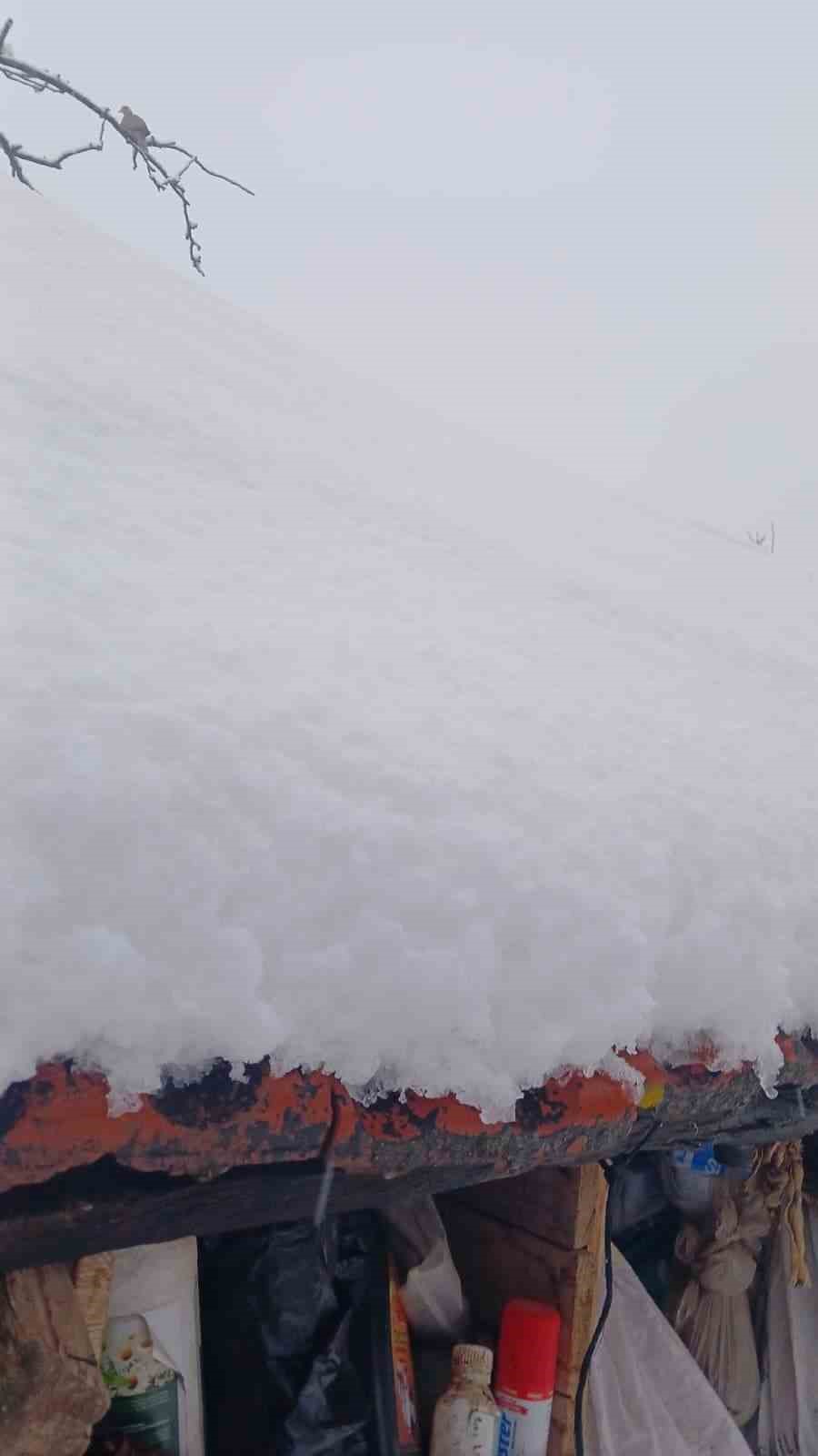 Kar kalınlığı 25 santimetreye ulaşan Çameli’nde saha çalışmalar devam ediyor
