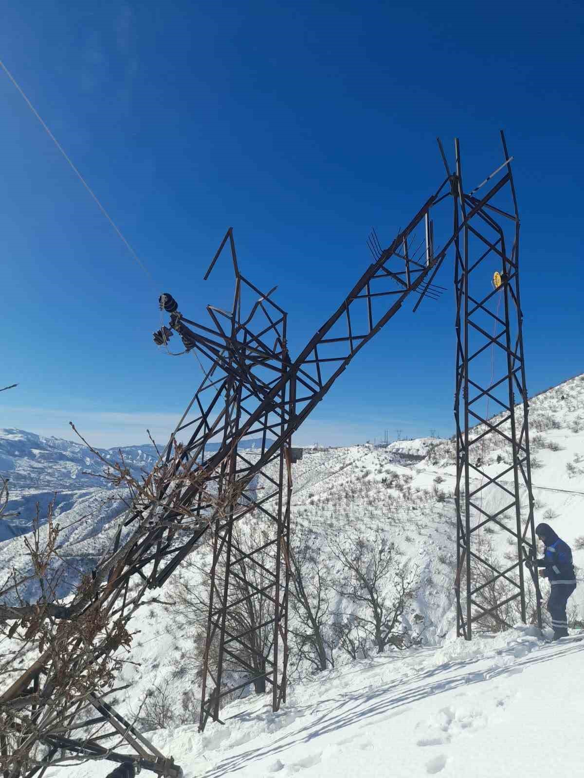 Kar yağışı nedeniyle devrilen 300 elektrik direği yenilendi
