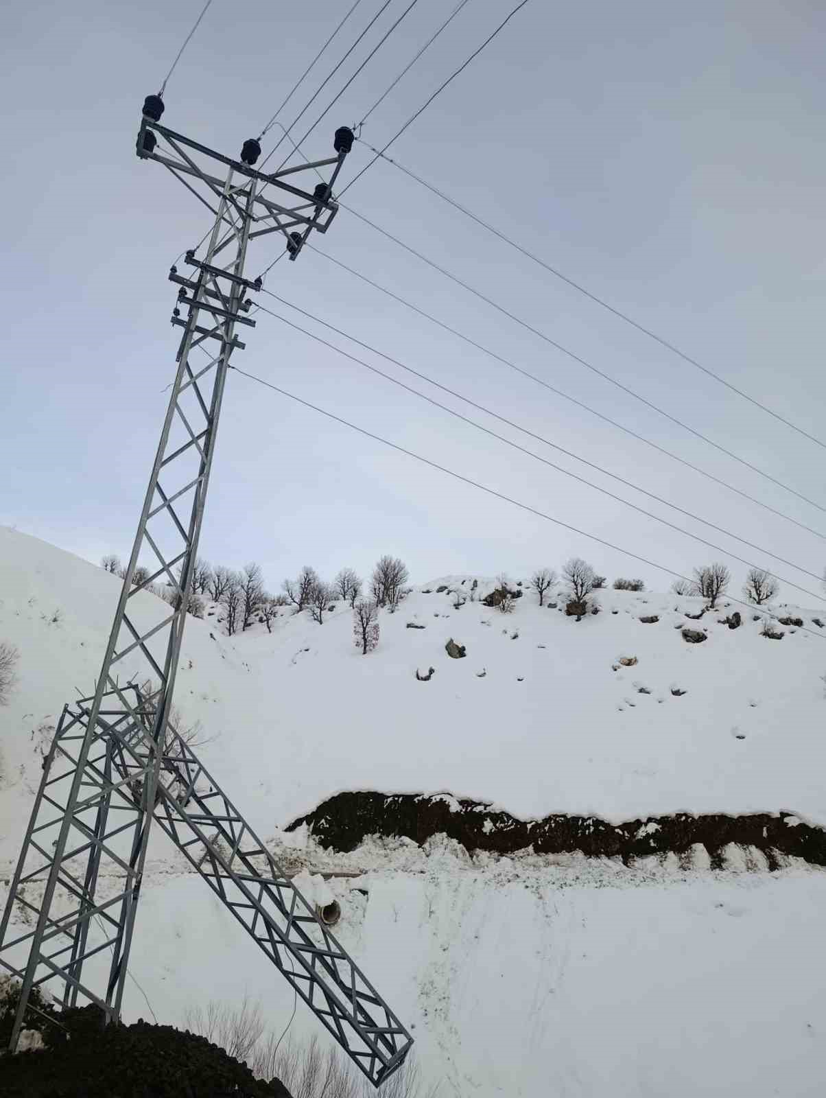 Kar yağışı nedeniyle devrilen 300 elektrik direği yenilendi
