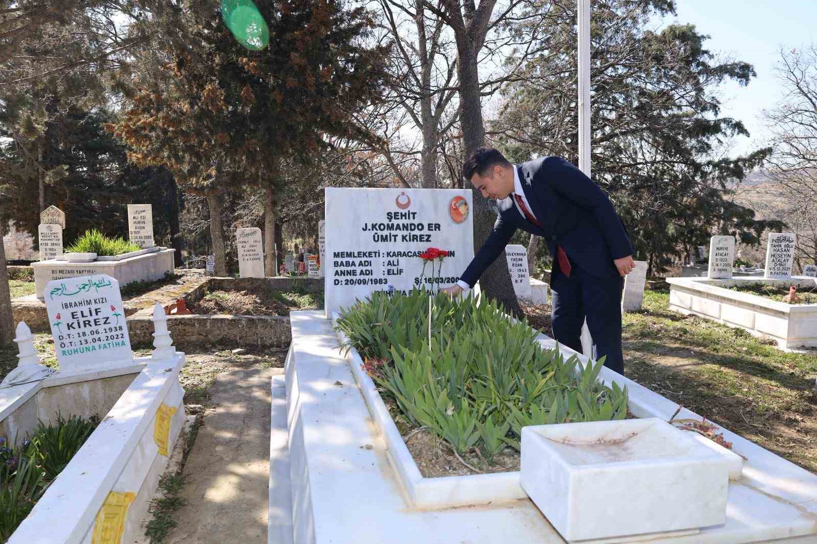 Karacasulu Şehit Kirez mezarı başında anıldı
