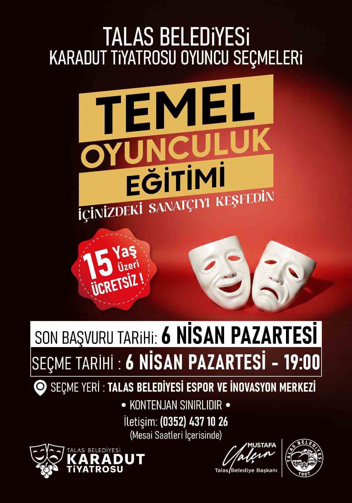 Karadut Tiyatrosu’na yeni yetenekler için son çağrı
