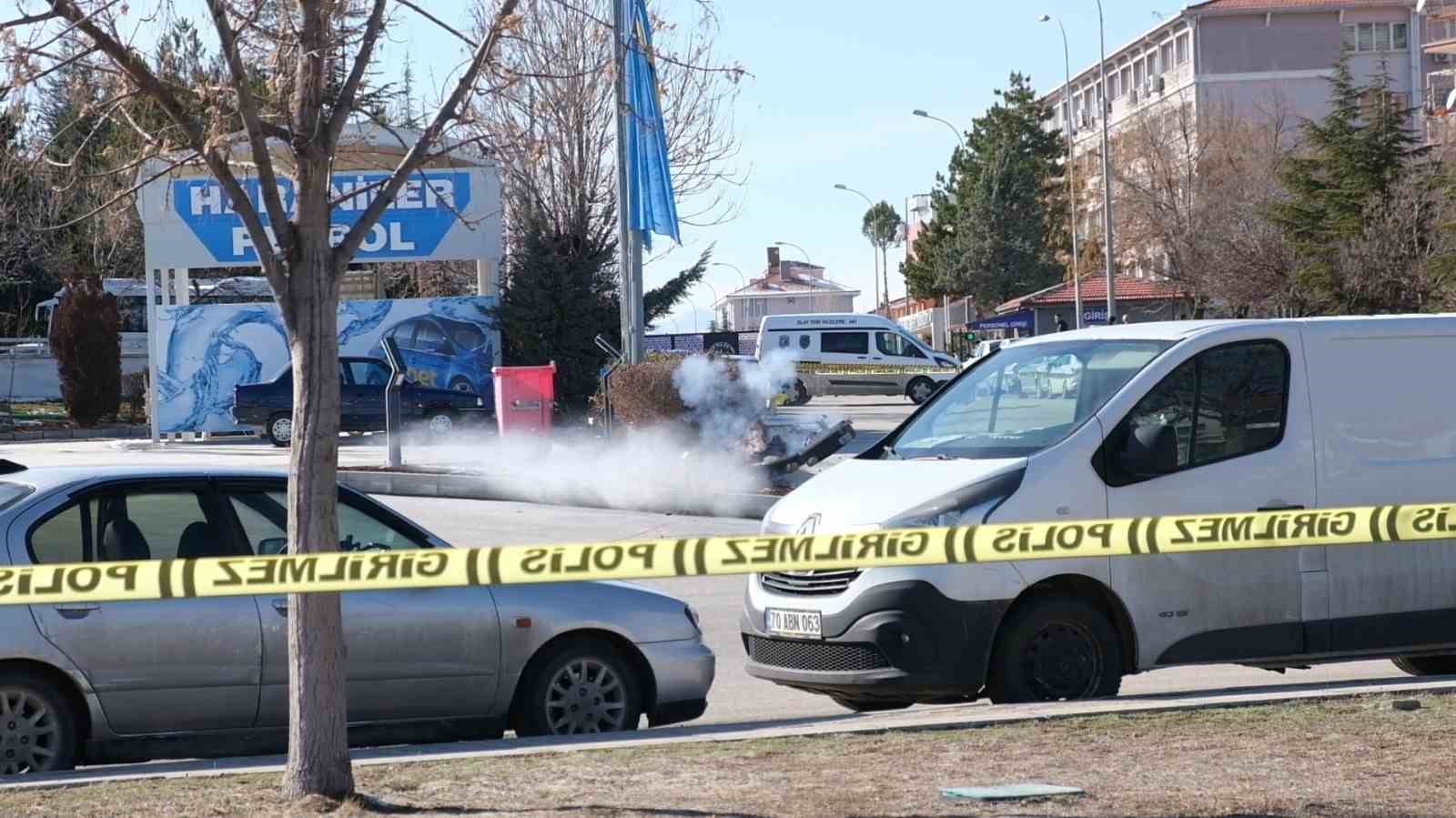 Karaman’da fünye ile patlatılan valiz boş çıktı
