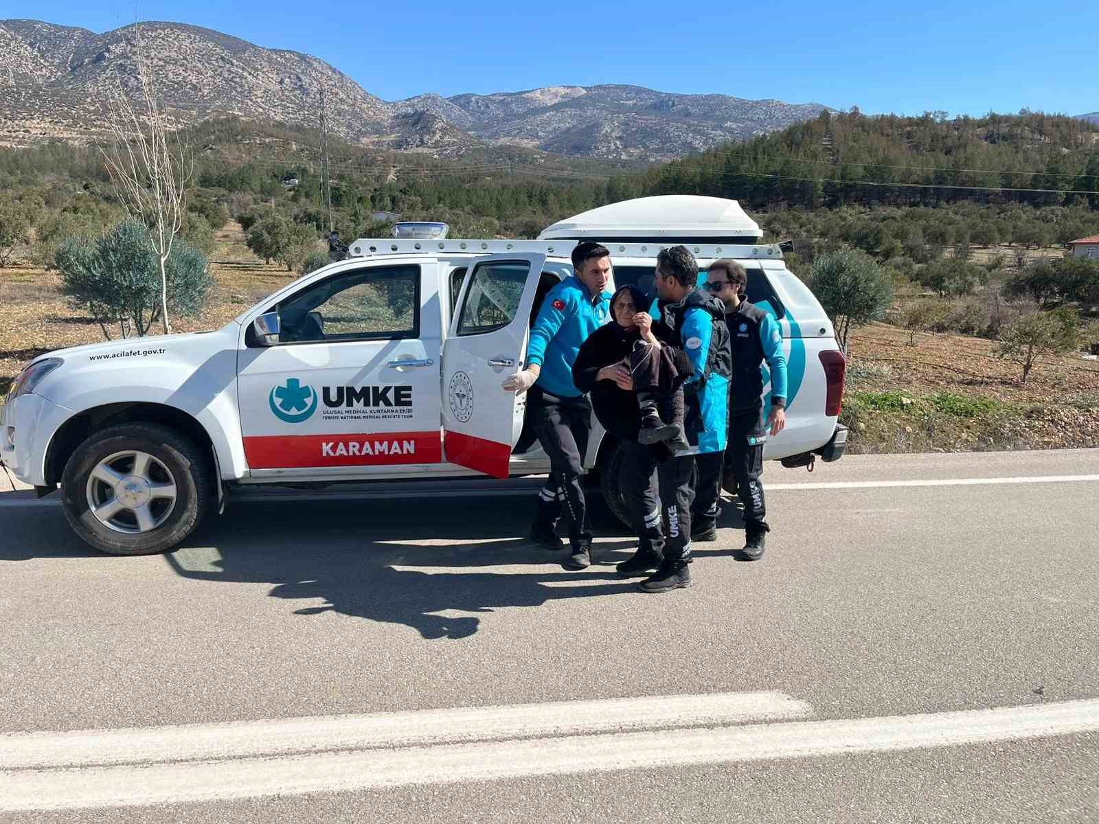 Karaman’da kaybolan yaşlı kadın 12 saat sonra sağ salim bulundu
